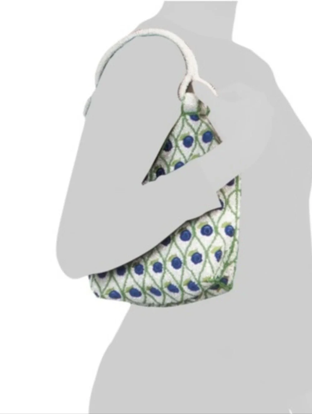 NWT Viral Made In India Handcrafted Beaded Berry Tote Bag - Picture 3 of 5